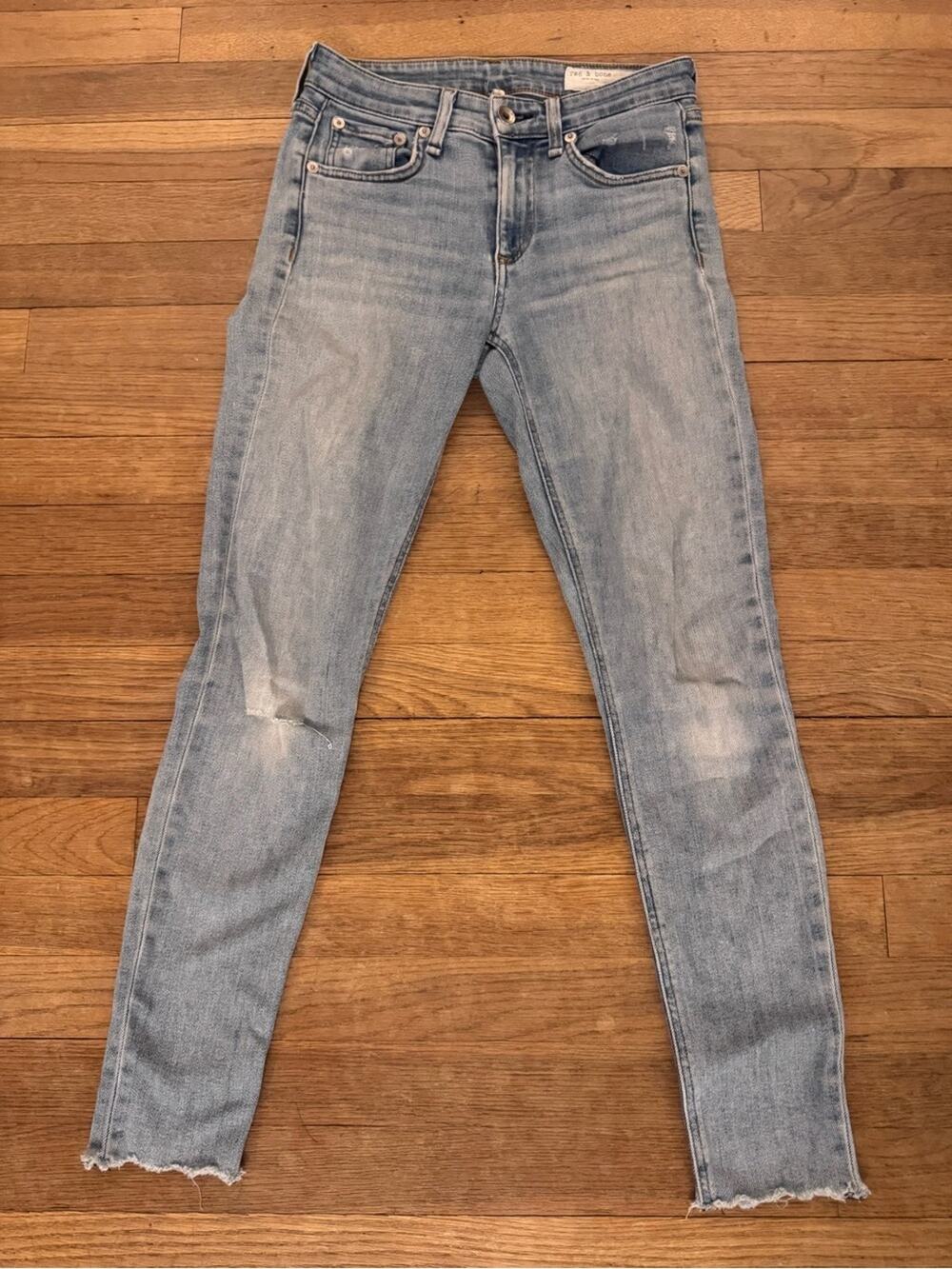 rag & bone Blue Cate Mid-Rise Ankle Skinny Jeans -Sz 24 (Measures 26 Waist)
 b47